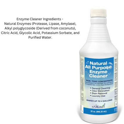 Enzyme Cleaner | Eco-Friendly, Hypoallergenic | 32 oz Concentrate
