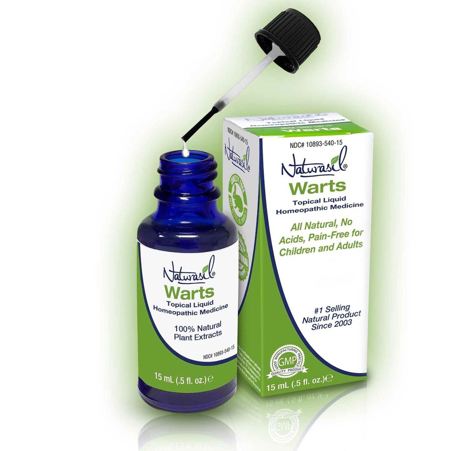 Warts Remover | Natural Homeopathic Topical Liquid | Painless and Iodine-Free