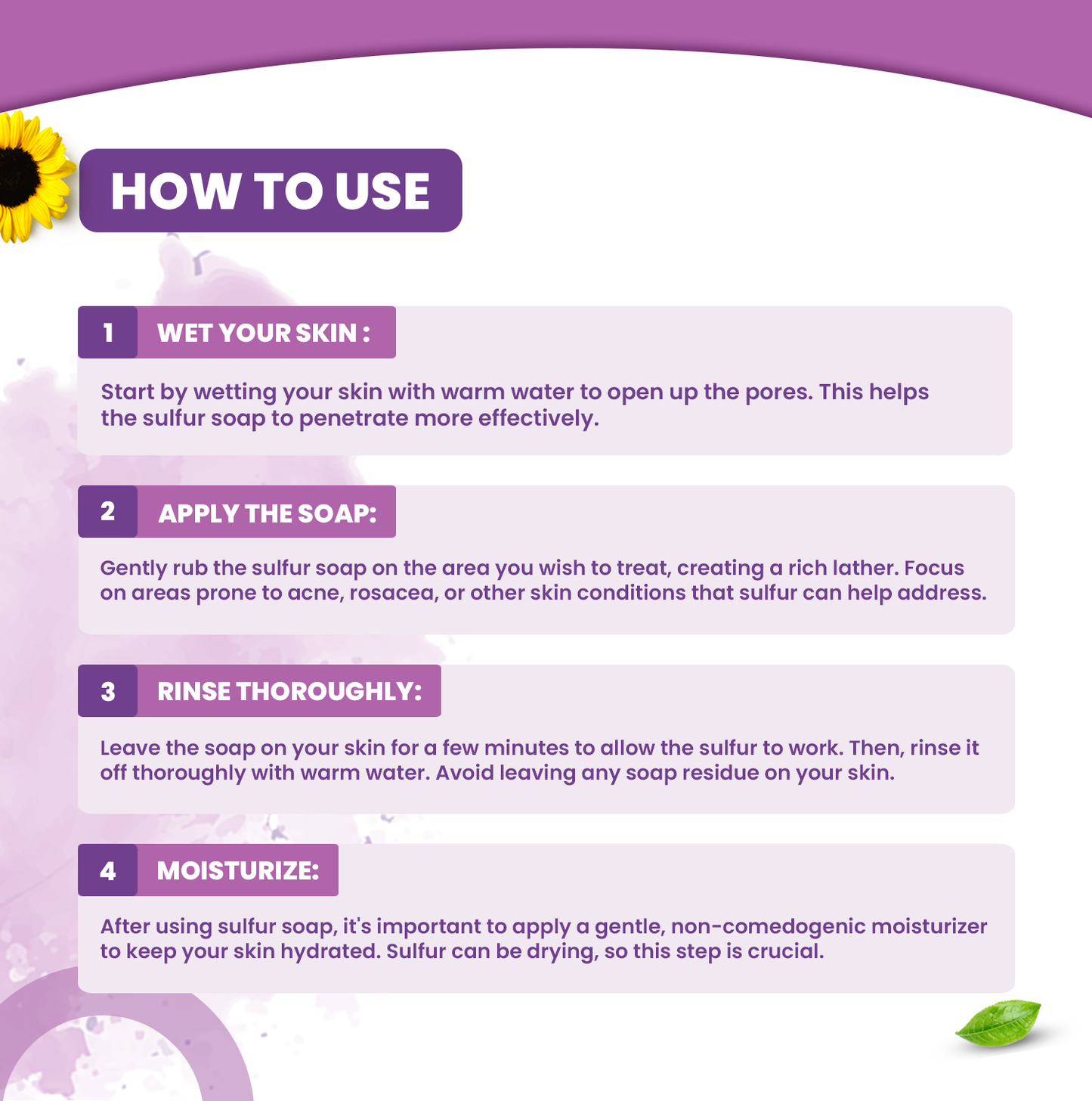 Premium Sulfur Lavender Soap | Sulfur Advanced Cleansing Bar 4oz