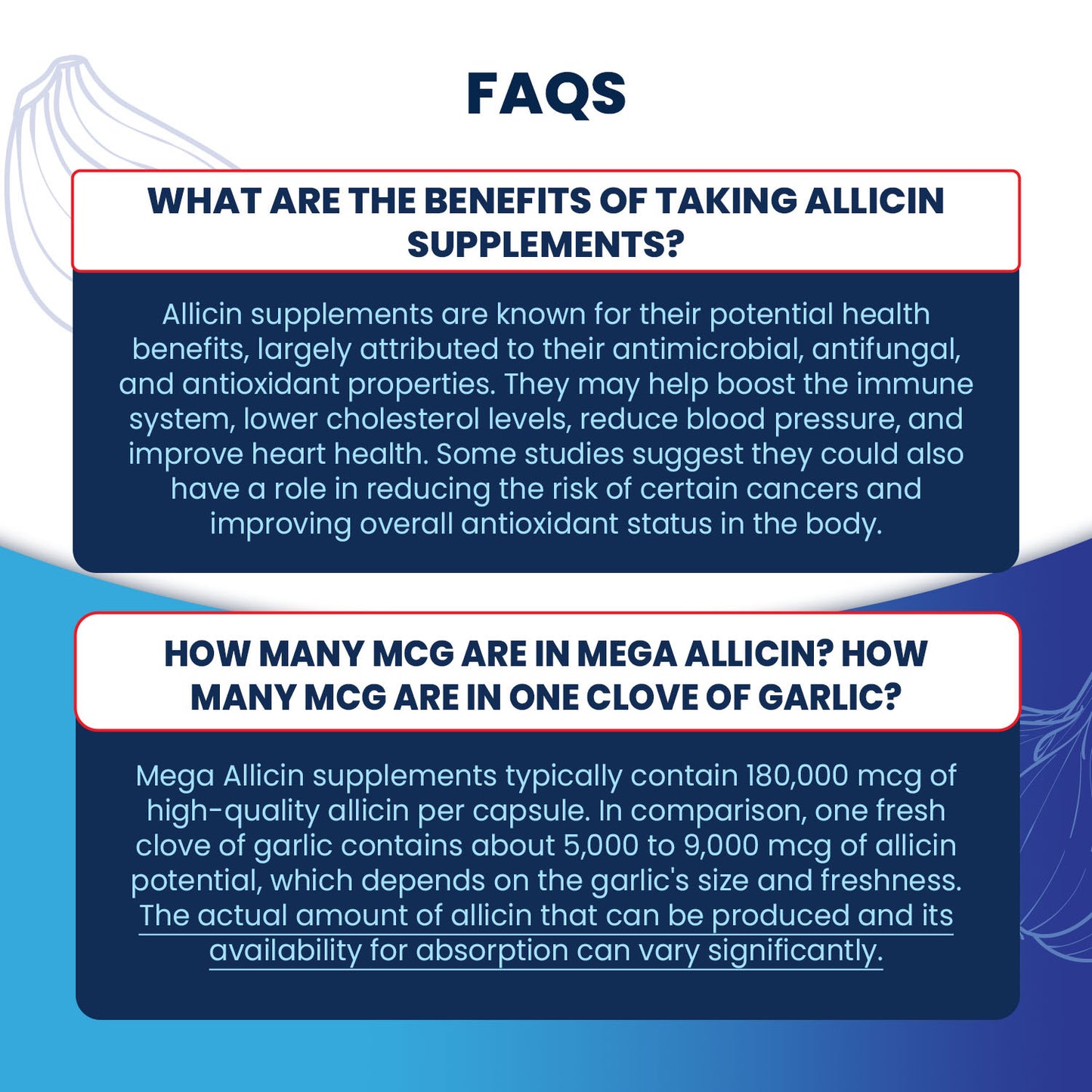 Mega Allicin | 100% Allicin from Premium Garlic | 30 Count