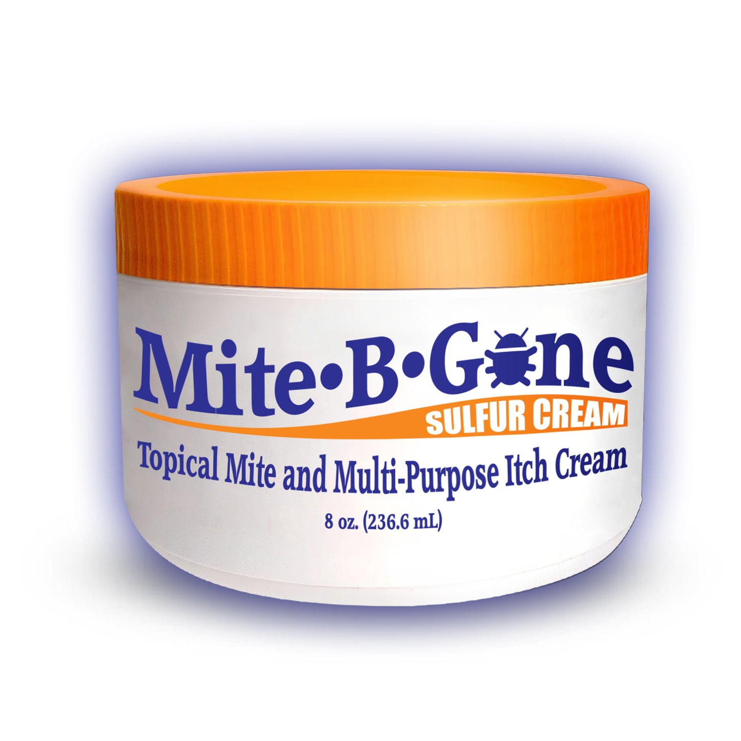 Mite-B-Gone Sulfur Cream (8oz) | Itch Relief from Mites, Insect Bites, Acne, and Fungus