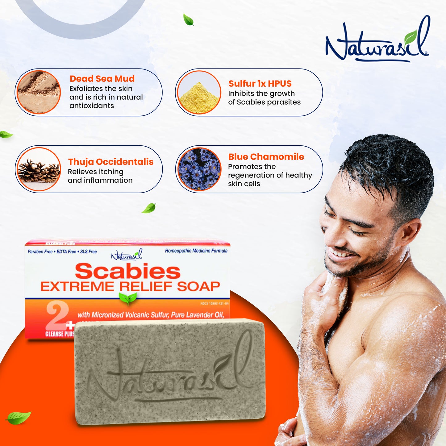 Scabies EXTREME Sulfur 100% Pure Dead Sea Mud Treatment Soap | 4 oz Bar