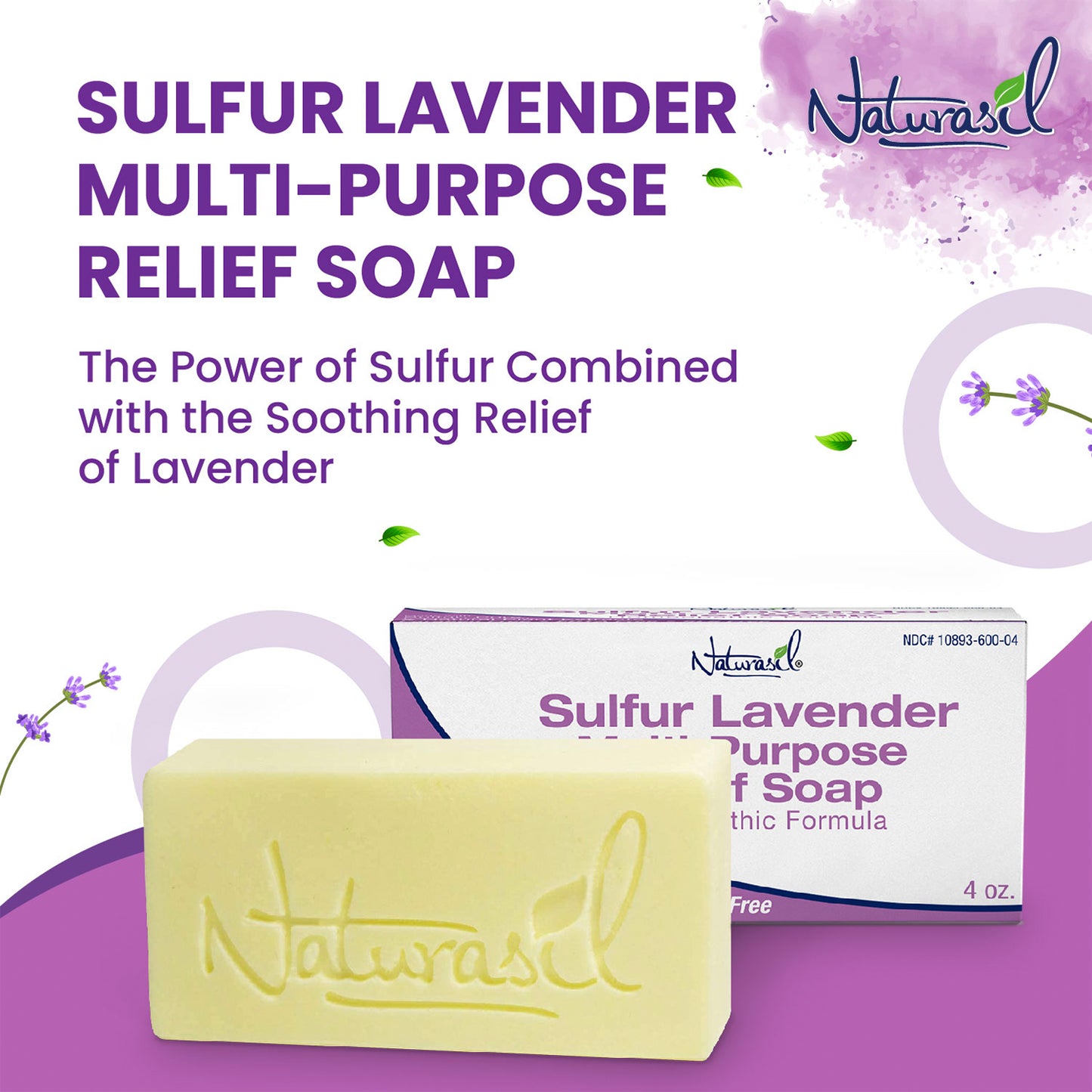 Premium Sulfur Lavender Soap | Sulfur Advanced Cleansing Bar 4oz