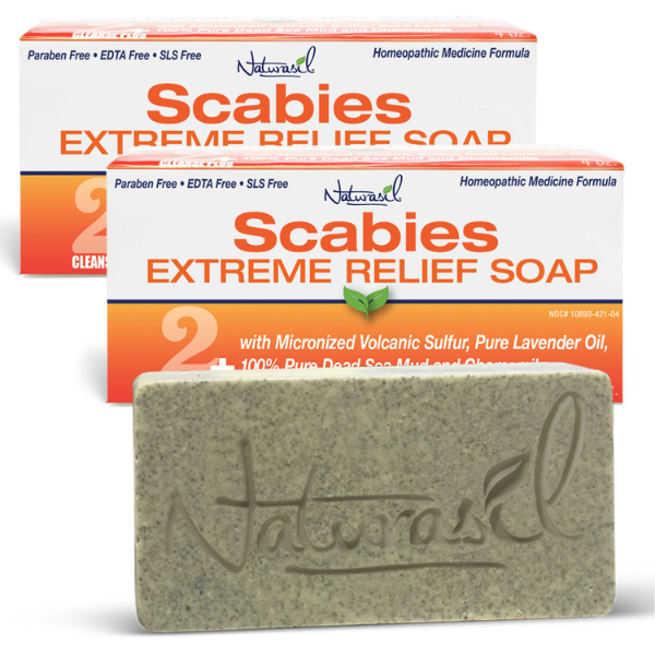 Scabies EXTREME Sulfur 100% Pure Dead Sea Mud Treatment Soap | 2 Pack 4 oz Bars