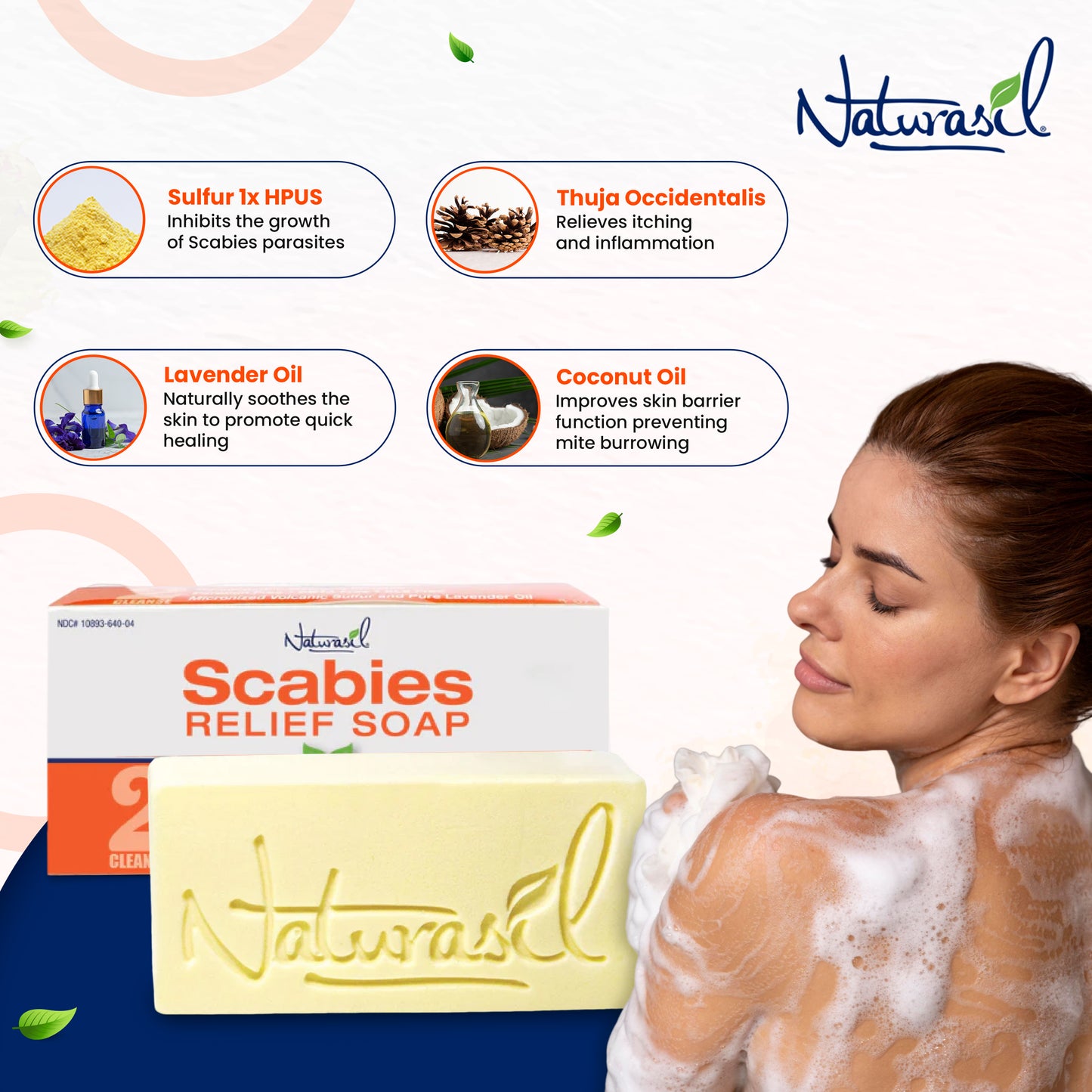 Sarna Jabón de tratamiento de azufre medicado |  Barra de 4 oz