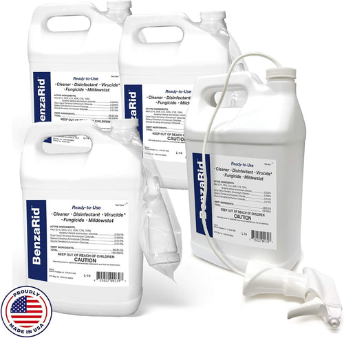 BenzaRid Professional Disinfectant (4) 1 Gallon Set | EPA Registered