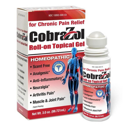 CobraZol™ for Clinically Proven Chronic Pain Relief | Clinically Proven | 3 oz Topical Roll-On Gel