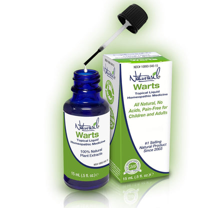 Removedor de verrugas | Líquido tópico homeopático natural | Indoloro y sin yodo