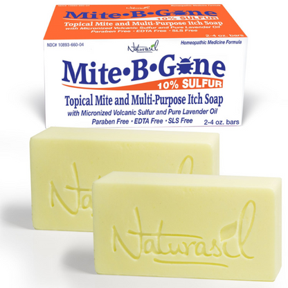 Mite-B-Gone 10% Sulfur 4oz Lotion + 2 Soap Bundle