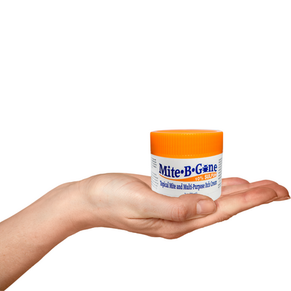 Mite-B-Gone 10% Sulfur Cream (2oz) | Itch Relief from Mites, Insect Bites, Acne, and Fungus