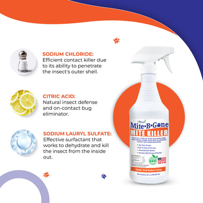 Spray asesino de ácaros Mite-B-Gone 32oz