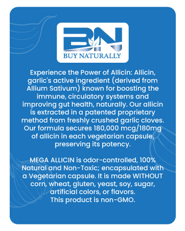 Mega alicina | 100% alicina de ajo premium | 30 unidades