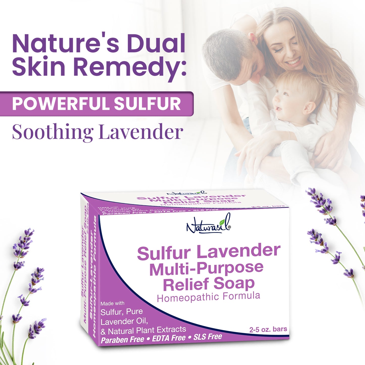 Premium Sulfur Lavender Soap | Sulfur Advanced Cleansing Bar 5oz