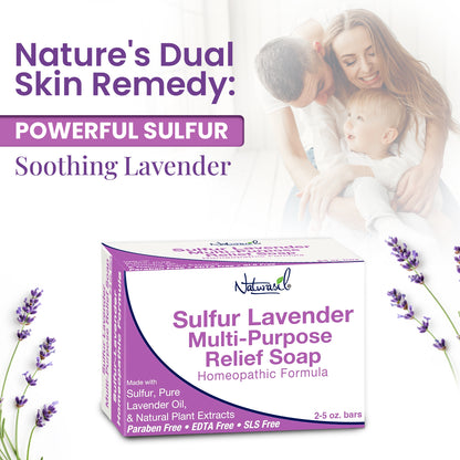 Premium Sulfur Lavender Soap | Sulfur Advanced Cleansing Bar 5oz (2 - Pack)