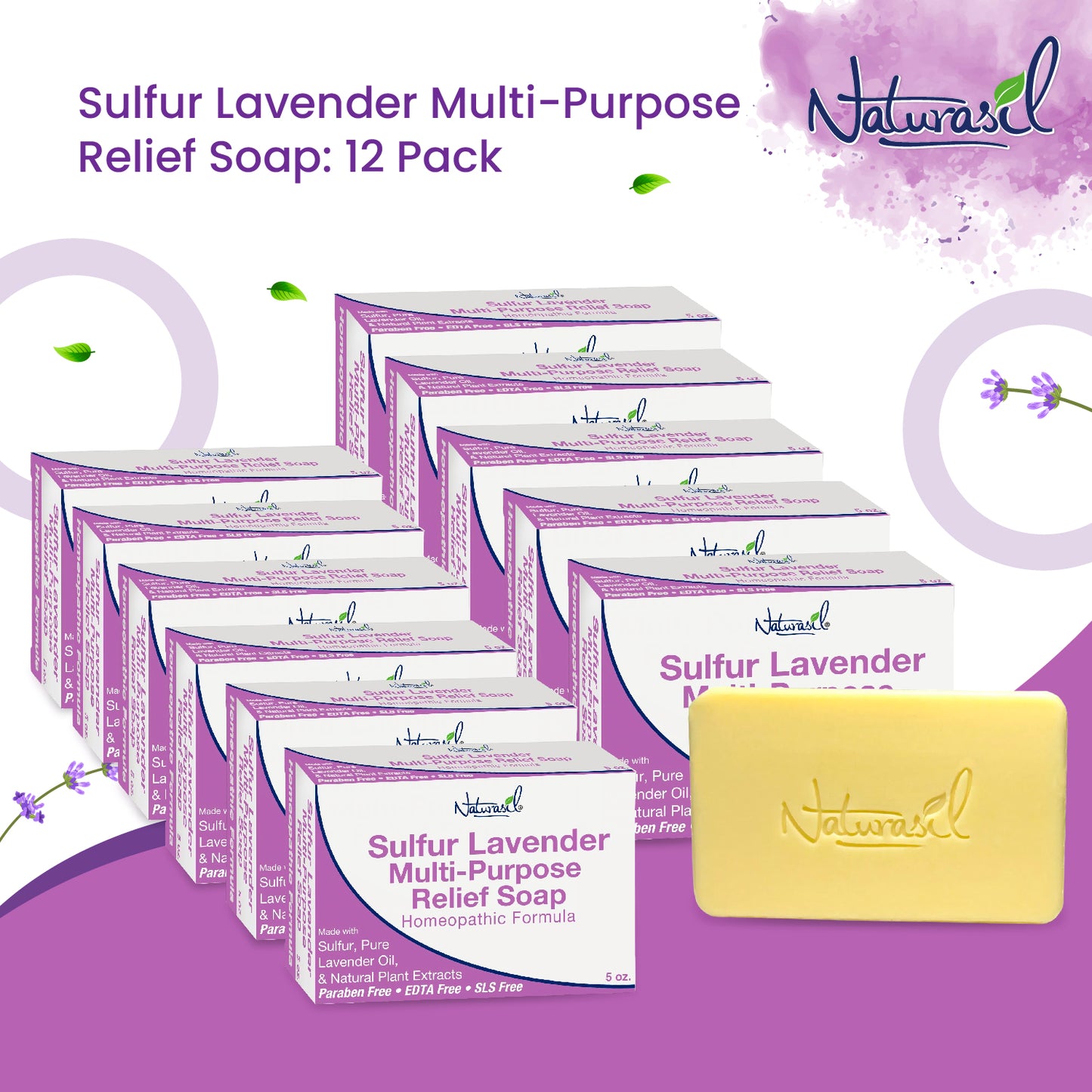 Premium Sulfur Lavender Soap | Sulfur Advanced Cleansing Bar 5oz