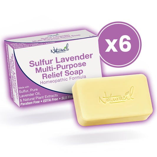 Premium Sulfur Lavender Soap | Sulfur Advanced Cleansing Bar 5oz (6 - Pack)