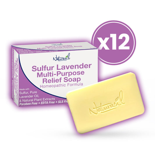 Premium Sulfur Lavender Soap | Sulfur Advanced Cleansing Bar 5oz (12 - Pack)