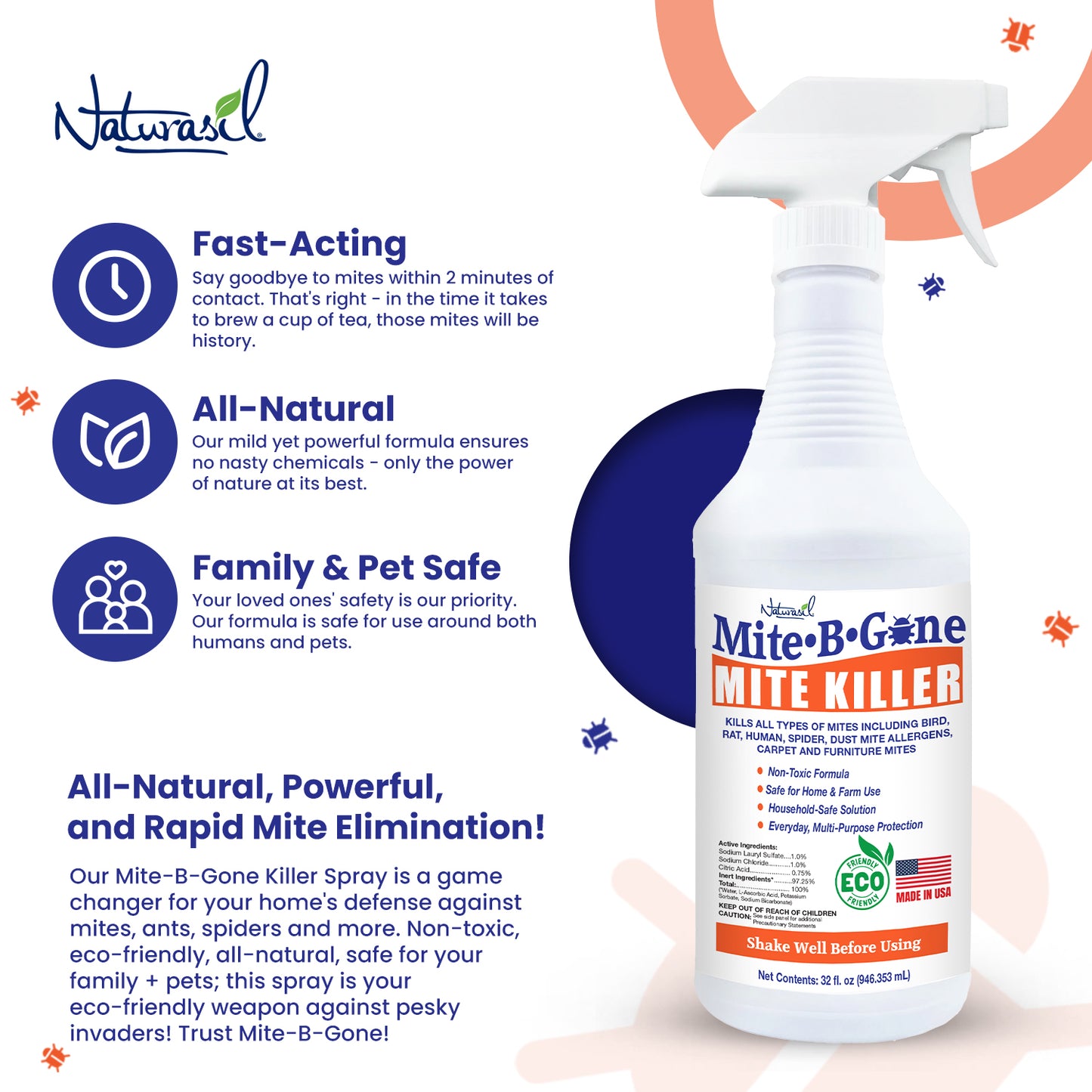 Mite-B-Gone Mite Killer Spray 32oz