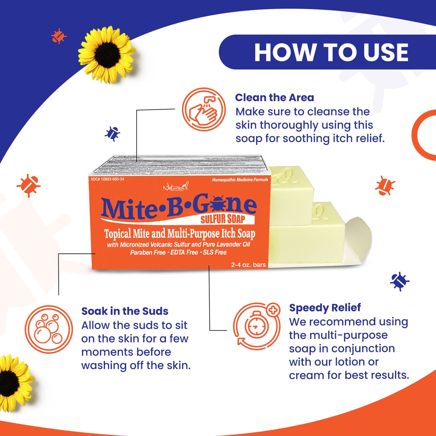 Mite-B-Gone Soaps (2 - 4 oz bars)