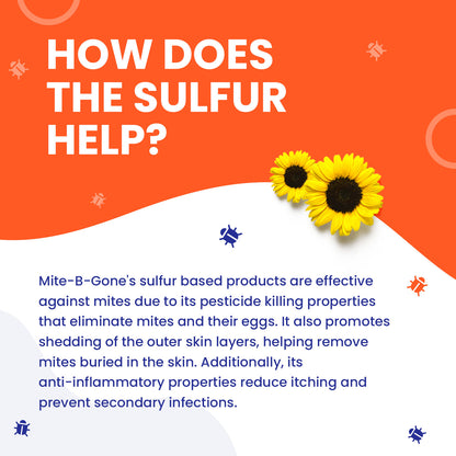 Mite-B-Gone Treatment Kit | Sulfur 4oz Lotion + Multi-Purpose Itch Soap (4 oz)