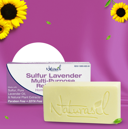 Premium Sulfur Lavender Soap | 10% Sulfur Advanced Cleansing Bar 4oz