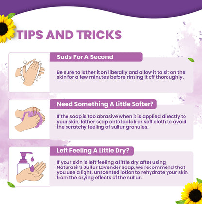 Premium Sulfur Lavender Soap | Sulfur Advanced Cleansing Bar 4oz