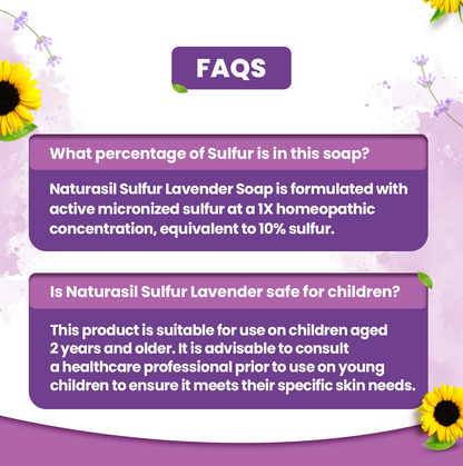 Premium Sulfur Lavender Soap | 10% Sulfur Advanced Cleansing Bar 4oz (12 - Pack)