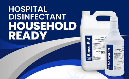 BenzaRid Professional Disinfectant (4) 1 Gallon Set | EPA Registered