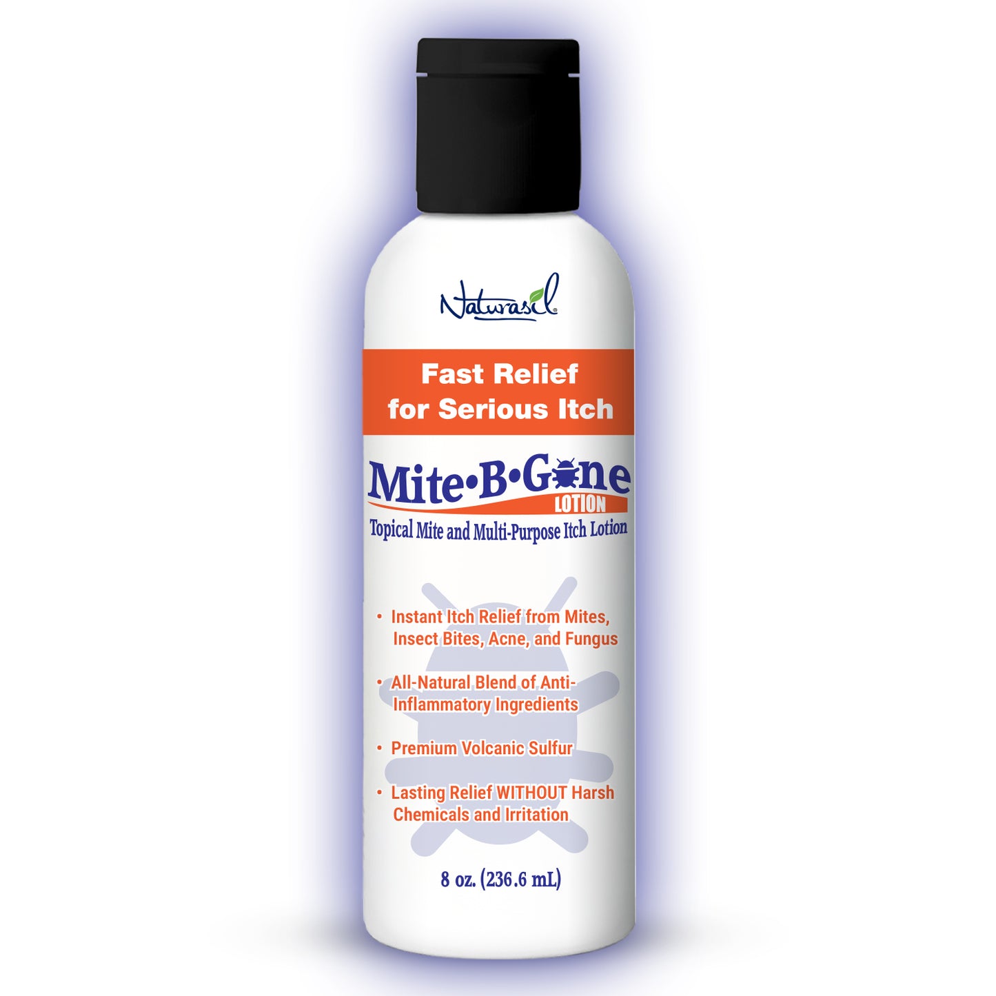 Mite-B-Gone Sulfur Lotion (8oz) | Itch Relief from Mites, Insect Bites, Acne, and Fungus
