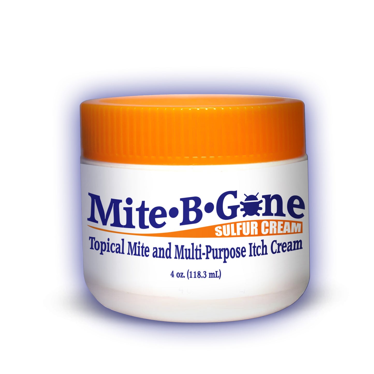 Mite-B-Gone Sulfur Cream (4oz) | Itch Relief from Mites, Insect Bites, Acne, and Fungus