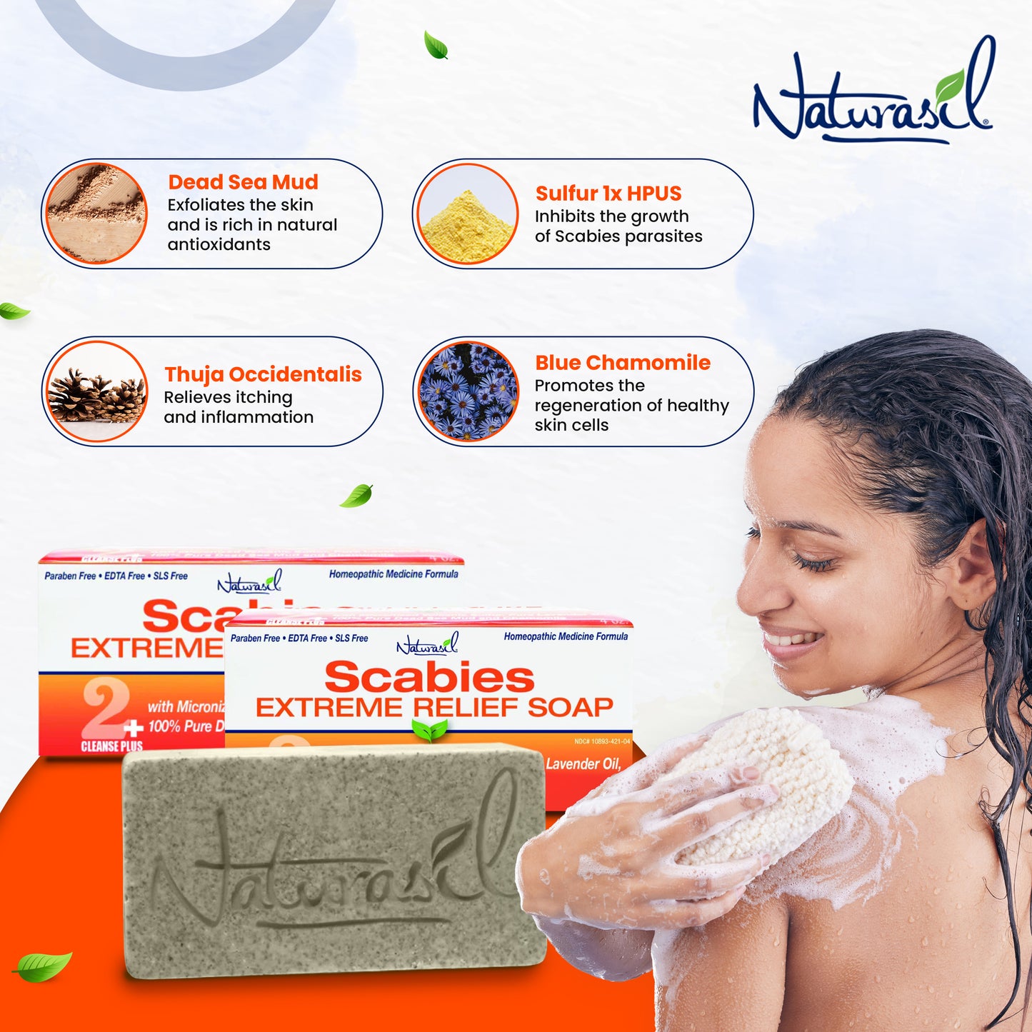Scabies EXTREME 10% Sulfur 100% Pure Dead Sea Mud Treatment Soap | 2 Pack 4 oz Bars