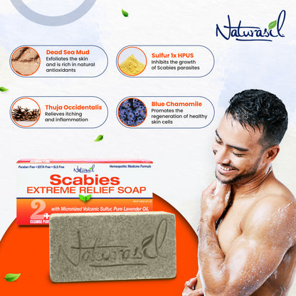 Scabies EXTREME 10% Sulfur 100% Pure Dead Sea Mud Treatment Soap | 4 oz Bar