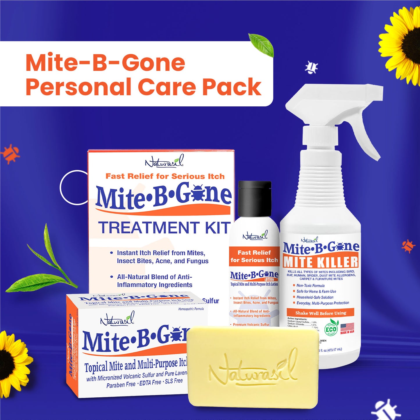 Paquete de cuidado personal Mite-B-Gone