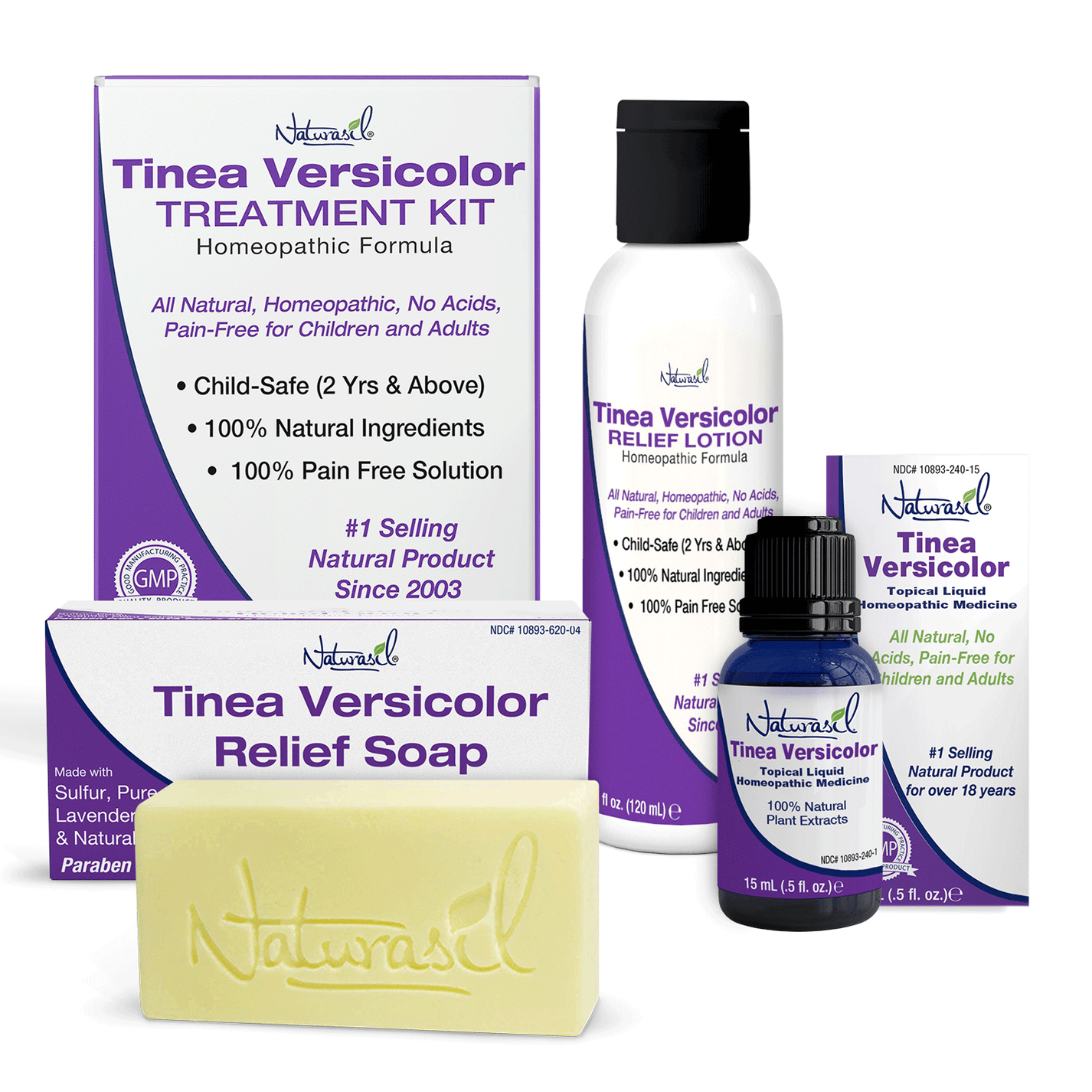 Naturasil Tinea Versicolor Treatment Kit 4oz Tinea Versicolor 10