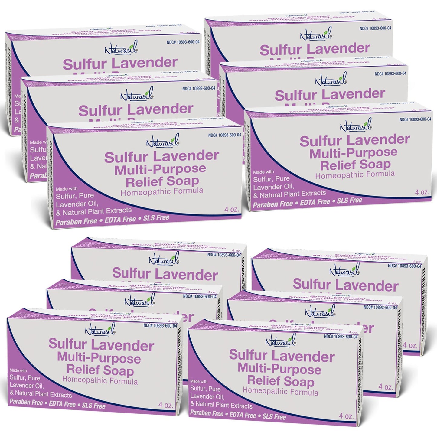 Premium Sulfur Lavender Soap | Sulfur Advanced Cleansing Bar 4oz (6 - Pack)