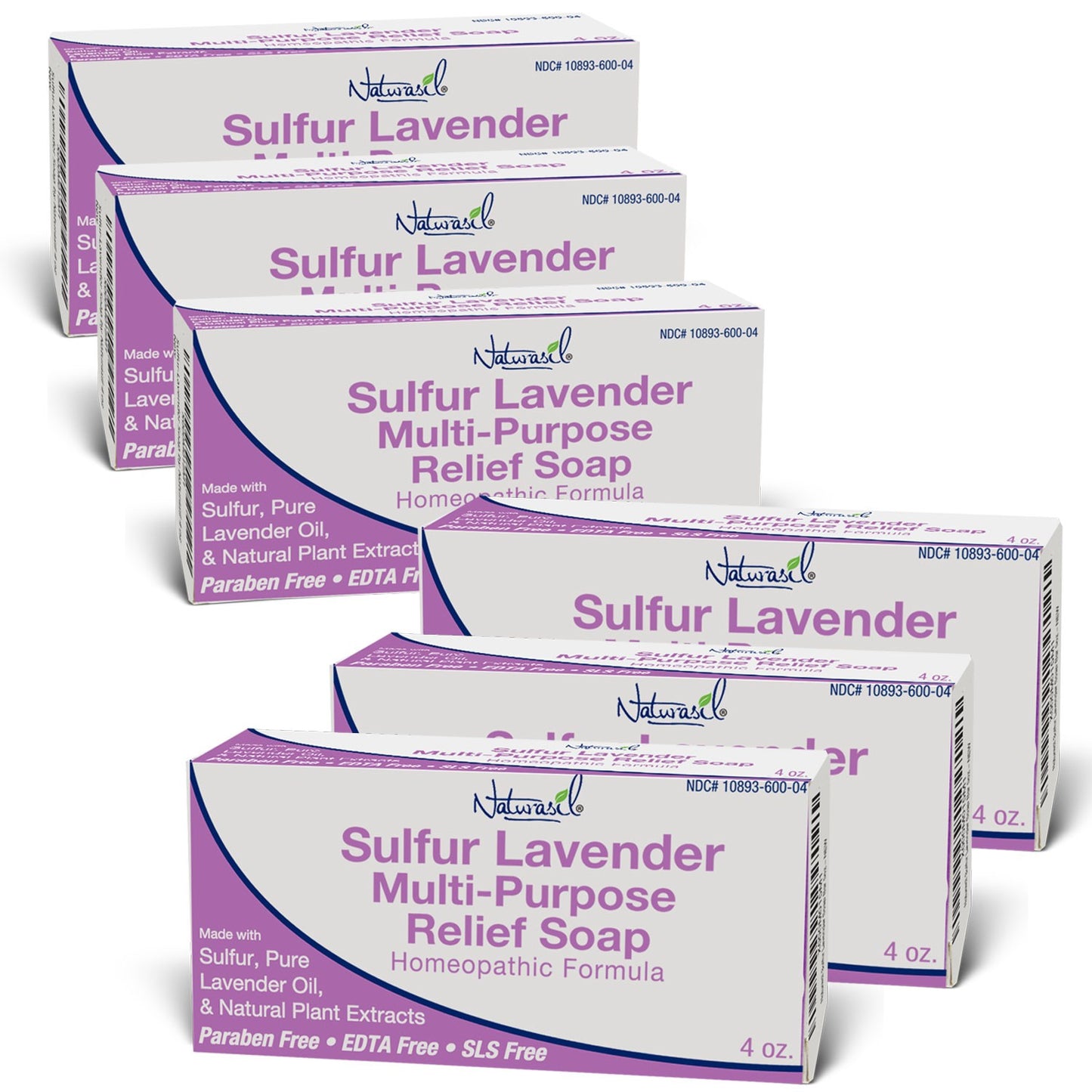 Premium Sulfur Lavender Soap | Sulfur Advanced Cleansing Bar 4oz (6 - Pack)