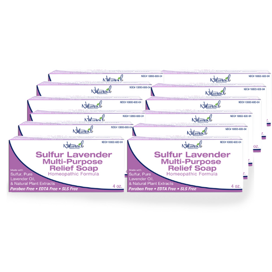 Premium Sulfur Lavender Soap | 10% Sulfur Advanced Cleansing Bar 4oz (12 - Pack)