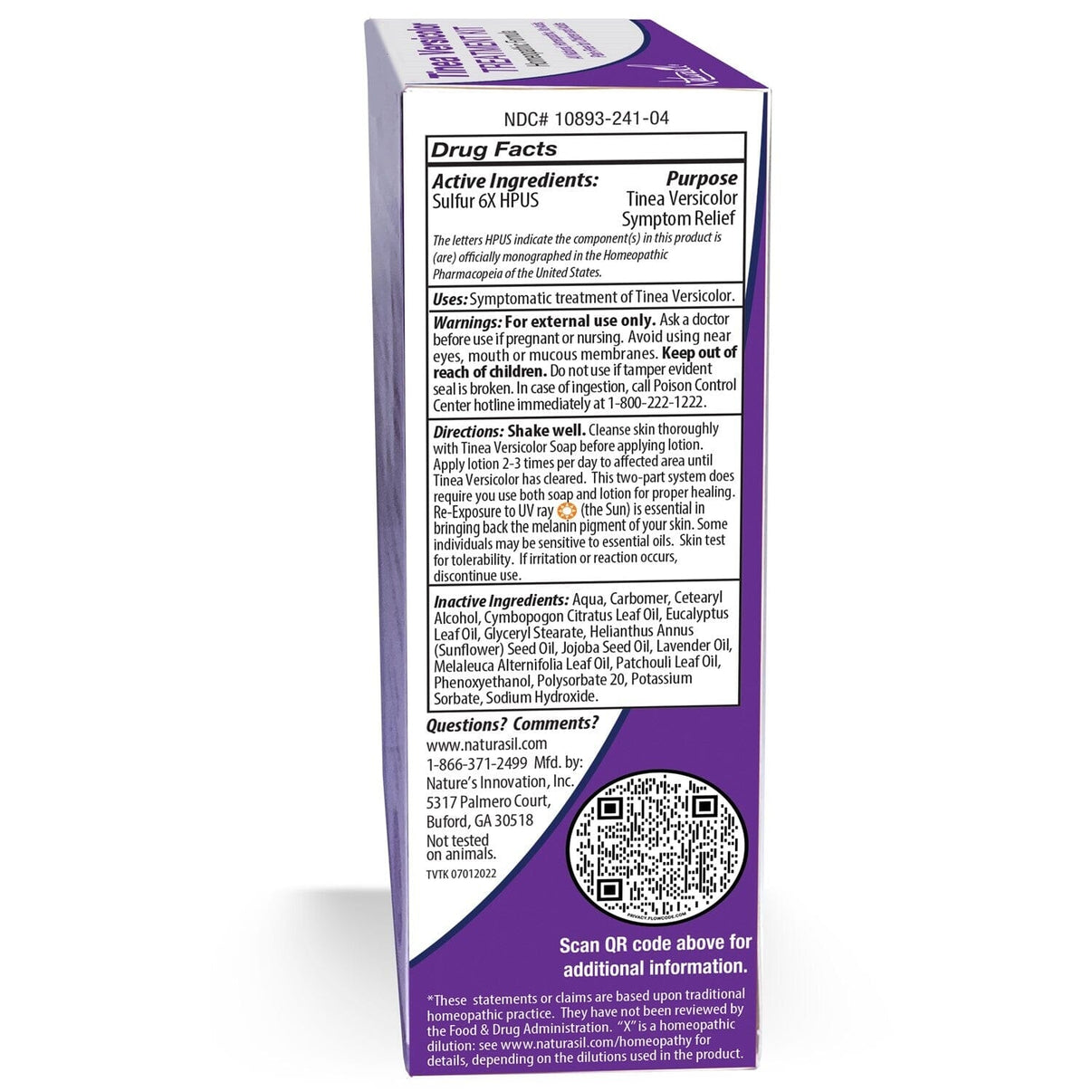 Naturasil Tinea Versicolor Treatment Kit 4oz Tinea Versicolor 10