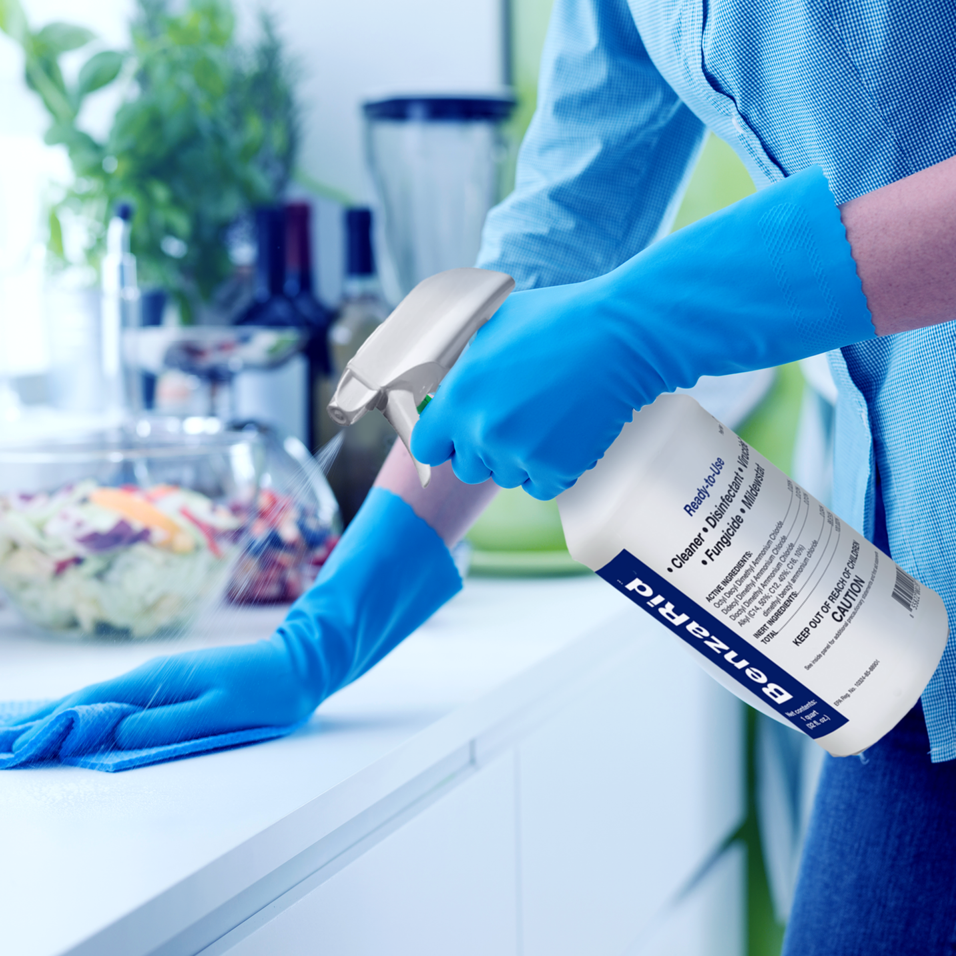 BenzaRid Hospital Grade Disinfectant (1 Gallon) | EPA Registered - Naturasil