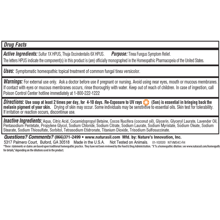 Naturasil Tinea Versicolor 10 Sulfur Medicated Soap 4oz Bar (2 Pack
